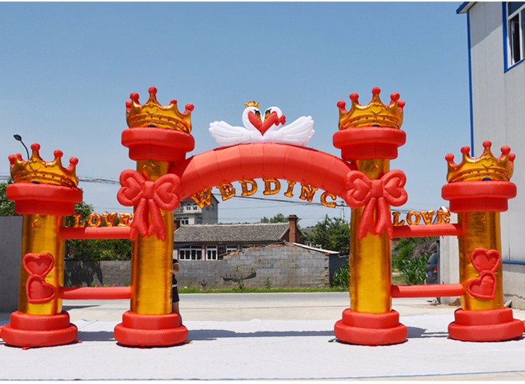 深圳红色婚庆气模拱门